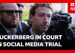 Mark Zuckerberg grilled in landmark social media addiction trial | BBC News