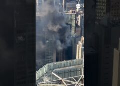 Fire breaks out on roof of Manhattan high-rise