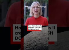 How do the Artemis II astronauts land back on Earth? #Nasa #Artemis #BBCNews