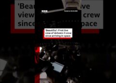 First live view of Nasa’s Artemis II crew since arriving in space. #Nasa #Artemis #BBCNews