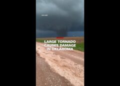 Large tornado causes damage in Oklahoma
